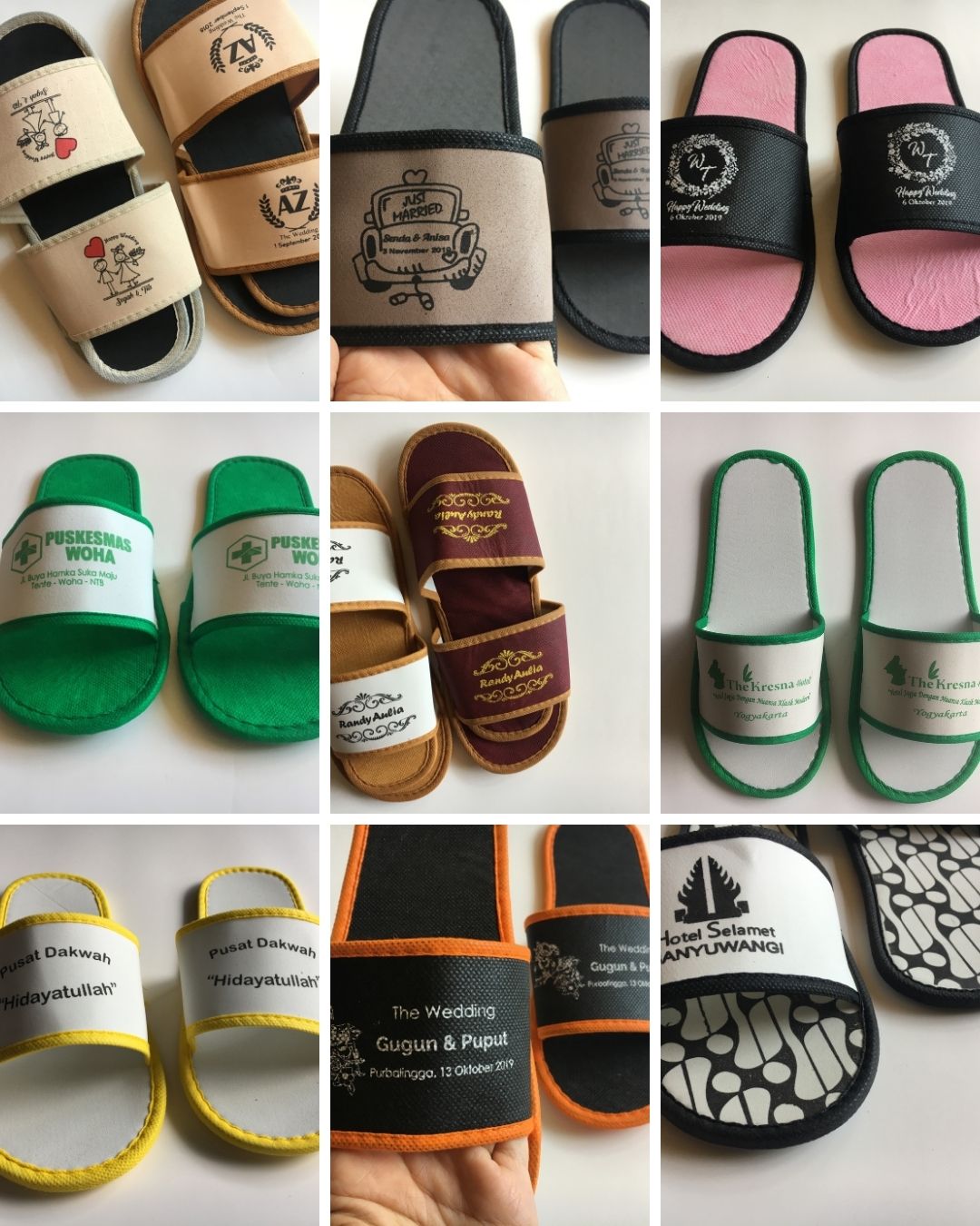 Order sandal hotel standard untuk hotel villa resort spa homestay